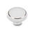 White Ceramic Knob w/ Gold Ring 1-1/2"