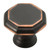 Venetian Bronze Octagon Cabinet Hardware Knob 1-1/4" PN0292C-VBC-C