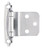 Pair  Inset/Offset 3/8"  Chrome Hinge Self Closing  L-H0104AV-CHR-O