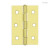 3" X 2"  Butt Hinge 6 Hole Brass Plated 2 Per Pkg  LQ-H0425EG-PB-U