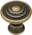 35mm Kentworth Knob - Burnished Antique Brass