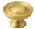 Classic Center Peak Two Rings Soft Satin Brass 1-1/4" Cabinet Knob DL-P2694SB