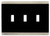 Basic Stripe Triple Switch Wall Plate - Satin Nickle and Flat Black - 135762