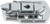 Chrome Plated Locking Draw Catch - 2 7/8" x 1 7/8"