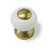 3/4" Liberty White Ceramic & Brass Knob LQ-P95903C-PBW-C