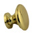 Classic Small Bright Polished Brass Plated Knob 1" (25mm) PN0398-PB-C