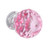 Faceted Glass Knob - Polished Chrome and Pink P30779W-PNK-C