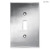 Single Switch Concave Wall Plate Polished Chrome L-66896