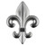 Fleur-de-Lis Satin Nickel Knob - New Orleans Knob - 2-1/2" K34-P2682SN