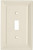 Brainerd - Wood Architectural Single Switch Wall Plate - Light Almond - 126446