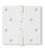 Off-White 4" X 4" Square Corner Hinge LQ-HN0009C-W-C
