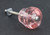 Glass Barrel Knob - Antique Depression Pink - 1-1/8"