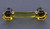 Amber Glass handle - Octagon w/ Oil Rubbed Bronze 3"