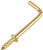 "L" Hook - 1-1/2" Brass Plated  (100 PER BAG) H561A-BP