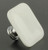 American Handcrafted White Glass Knob w/ Chrome - 1 1/2"