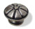 Round  Deep Cut Flower or Spoked Design Pewter Finish Knob - 1 3/8" LQ-PN0848M-PEW-C