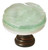 Glacier spruce green round knob with oil rubbed bronze base