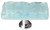 Glacier light aqua long knob with polished chrome base