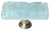 Glacier light aqua long knob with satin nickel base