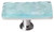 Skinny Glacier light aqua long knob with polished chrome base