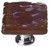 Glacier woodland brown knob with polished chrome base