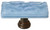 Skinny Glacier powder blue long knob with oil rubbed bronze base