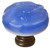 Glacier sky blue round knob with oil rubbed bronze base