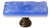 Skinny Glacier sky blue long knob with oil rubbed bronze base