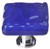 Glacier cobalt knob with polished chrome base