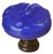 Glacier cobalt round knob with oil rubbed bronze base