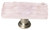 Skinny Glacier rose long knob with satin nickel base