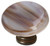 Cirrus white with brown round knob with oil rubbed bronze base