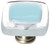 Reflective light aqua knob with satin nickel base