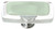 Reflective spruce green long knob with polished chrome base