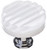 Reed white round knob with polished chrome base