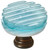 Reed light aqua round knob with oil rubbed bronze base