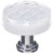 Honeycomb white round knob with polished chrome base