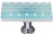 Honeycomb light aqua long knob with polished chrome base