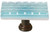 Honeycomb light aqua long knob with oil rubbed bronze base