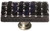 Honeycomb black long knob with satin nickel base