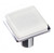 Geometric square white on square polished chrome knob