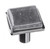 Geometric square slate gray on square polished chrome knob