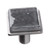 Geometric square slate gray on square satin nickel knob