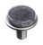 Geometric round slate gray on round satin brass knob