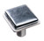 Geometric square irid black on square satin nickel knob