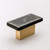 Skyline irid black pull with satin brass base