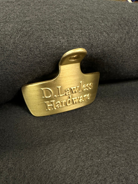 (Five Pack) Wall Mount Bottle Opener Old-Timey Brushed Satin Brass