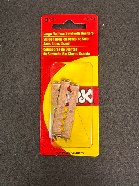 (12 Pack) Push in Sawtooth Hanger Yellow Zinc (3 pcs)