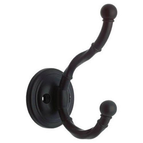 Brainerd 4-1/2"  Twisted Coat and Hat Hook, Flat Black 11445