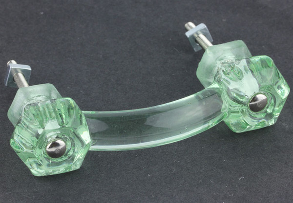 Antique Coke Bottle Green Glass handle - 3"